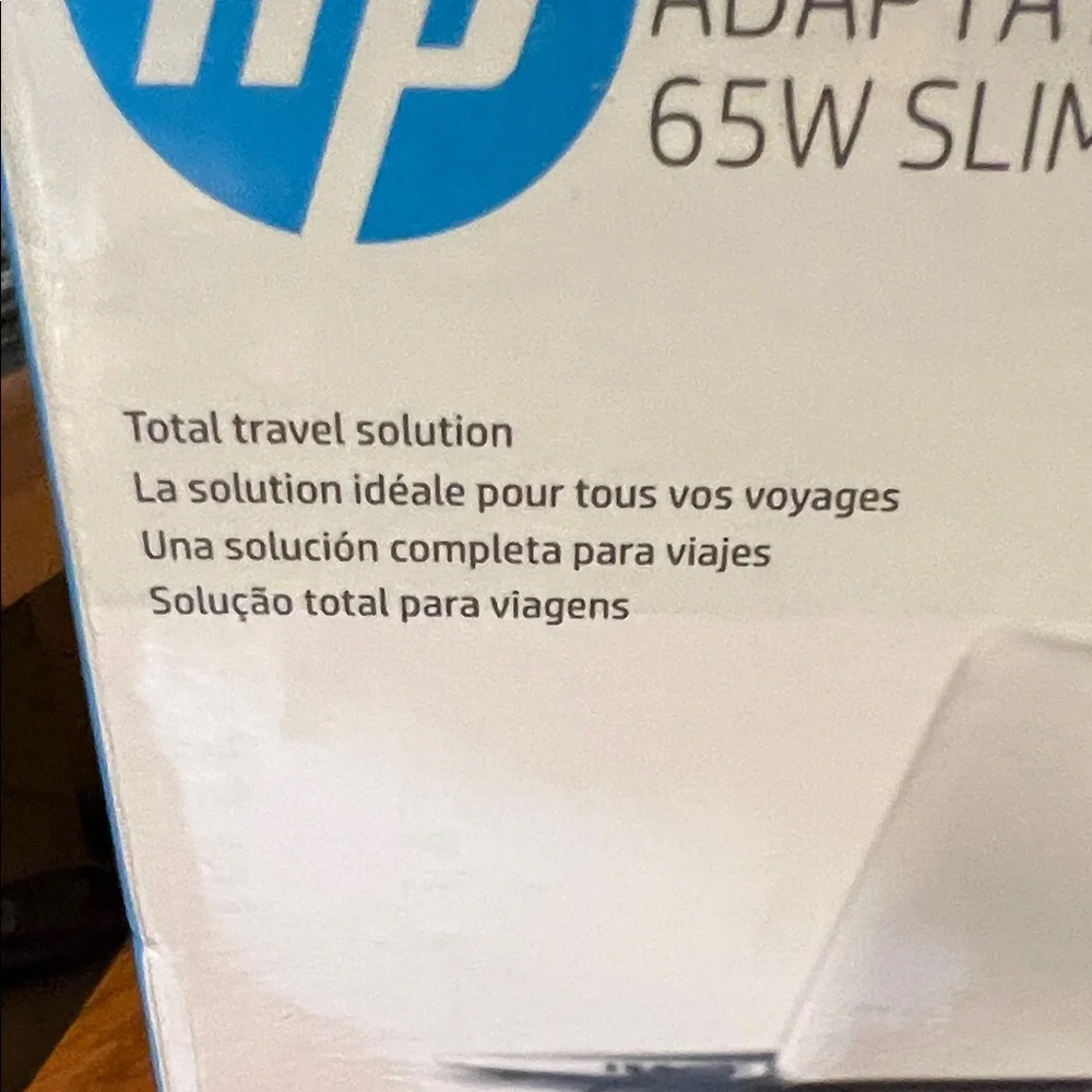 HP Blue and Black Slim AC Adapter